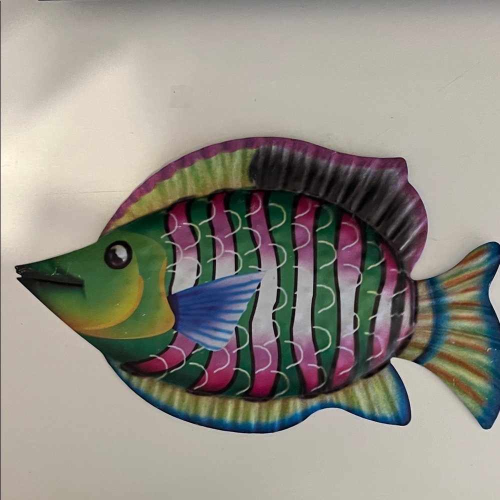 Vibrant Striped Fish Wall Art